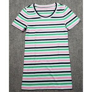 J Crew T-Shirt Top Womens XS Multicolor Striped Perfect Fit Short Sleeve New